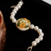 Embroidered Parsi Gara Sun Flower Blooming Flower Pearl Bracelet