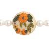 Embroidered Parsi Gara Sun Flower Blooming Flower Pearl Bracelet