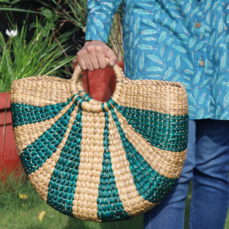 Assamese Hand Weaved Turtle Bamboo Handbag | Sustainable & Eco-friendly Bags