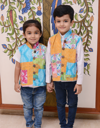 Kids Unisex Patchwork Jacket