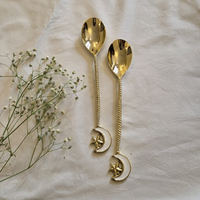 Gold Moon & Star Designer Spoon Set (Set of 2)