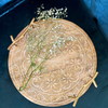 Elegant Circular Wooden Craving Tray