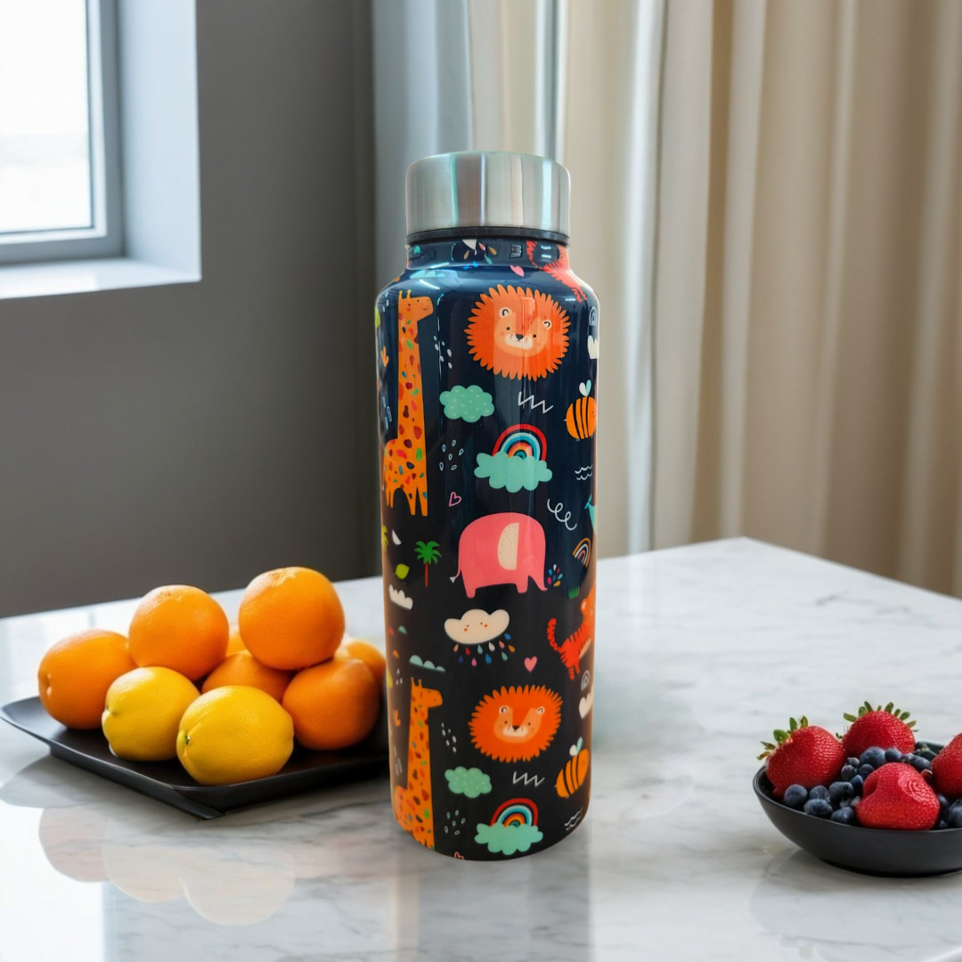 Stainless Steel Lunch Box , Snack Box & Water Bottle (750 ML) Set