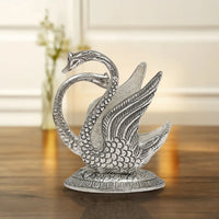 Elegant Gold & Silver Swan Tissue Holder Set of -4