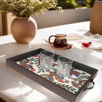 Elegant Kalamkari Print MDF Serving Rectangular Tray – Stylish & Durable Design