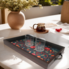 Elegant Pichwai Print Rectangular MDF Serving Tray – Stylish & Durable Design