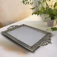 Metal and Fiber Rectangle Tray