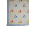 Handcrafted Block Printed Boat Design Kids Quilt