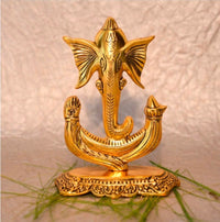 Trishul Ganesh | Artistic Hindu God Sculpture for Home and Table Decor