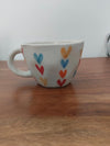 Multicolour Heart Ceramic Mugs | Vibrant Handcrafted Coffee & Tea Mugs- Set of 2