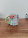 Tulip Handle Ceramic Mug – Hand-Painted Floral Coffee & Tea Cup- Set of 2