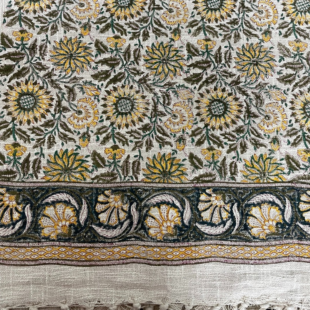 Cotton Handcrafted Throw Blanket | Perfect for Living Room and Bedroom Decor| Perfect for Living Room and Bedroom Decor