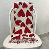 Red Heart Block Print Cotton Throw with Tassels| Perfect for Living Room and Bedroom Decor