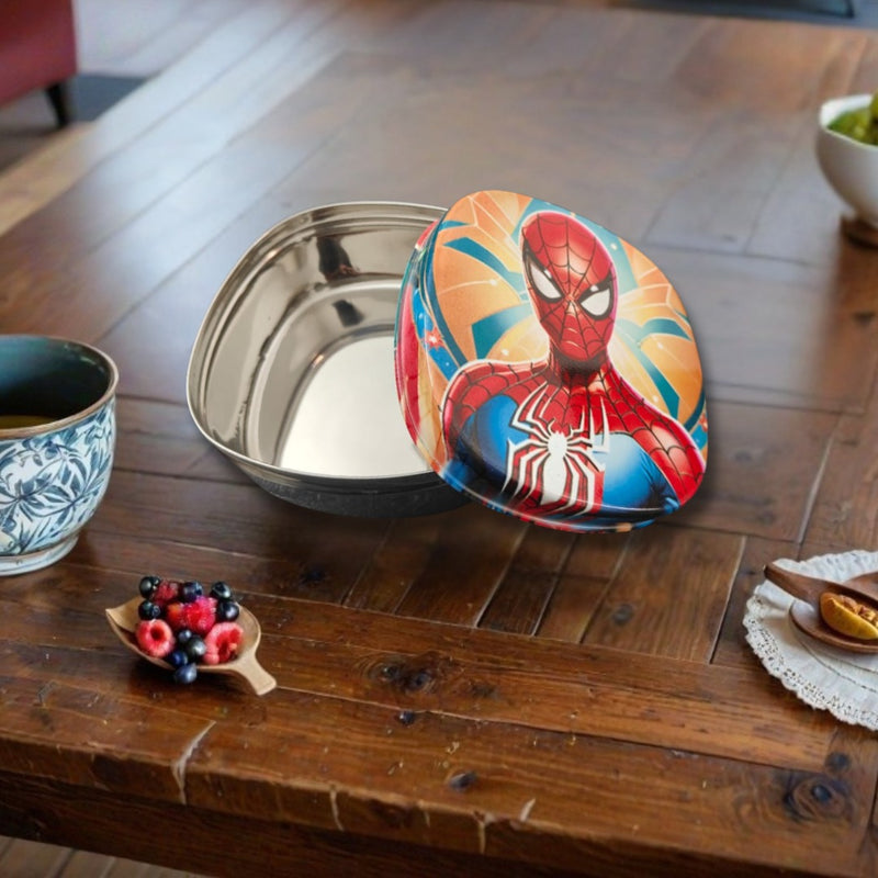 Cute Kids Lunch Box | Printed Stainless Steel Food Container | School Tiffin Box | Child-Friendly Design