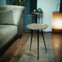 Handcrafted Textured End Table | For Contemporary Home Decor