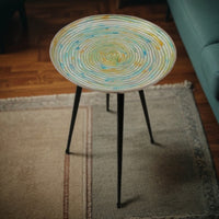 Handcrafted Textured End Table | For Contemporary Home Decor