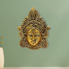 Durga Face Metal Wall Decor | Elegant Indian Goddess Wall Art