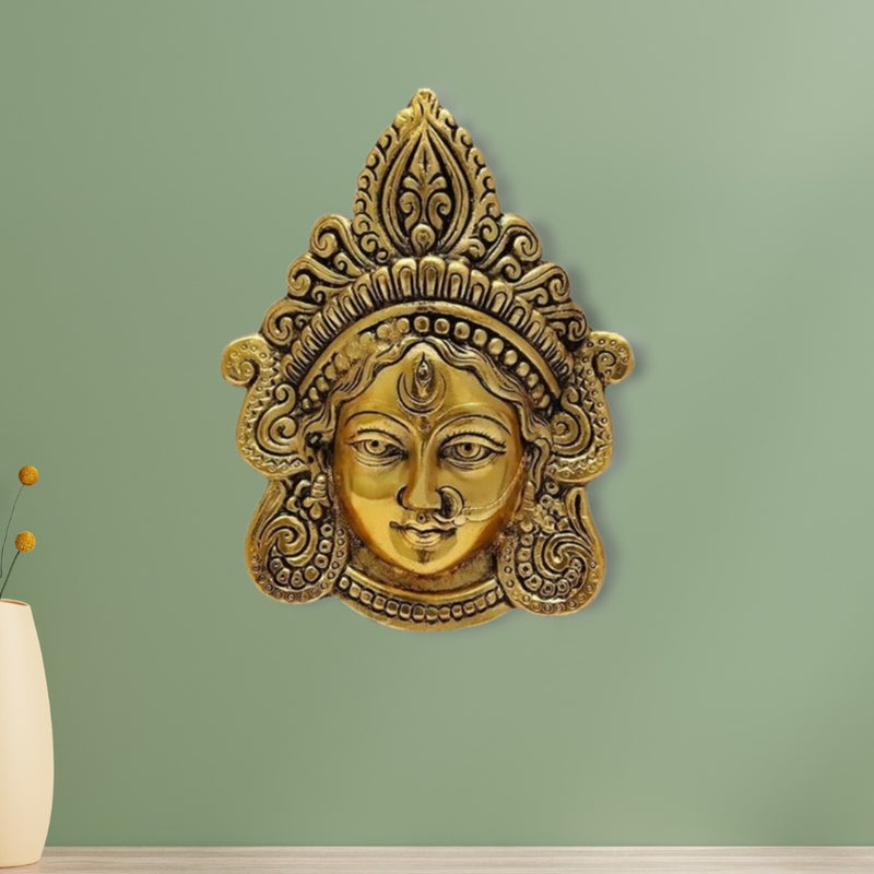 Diwali Gift Box – Durga Face & Metal Wax Diya Combo