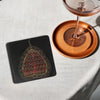 Elegant Petal Print MDF Coaster – Stylish & Durable Design (Set of 4)