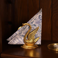 Elegant Swan Tissue Holder | Decorative Napkin Dispenser for Home & Office | Golden