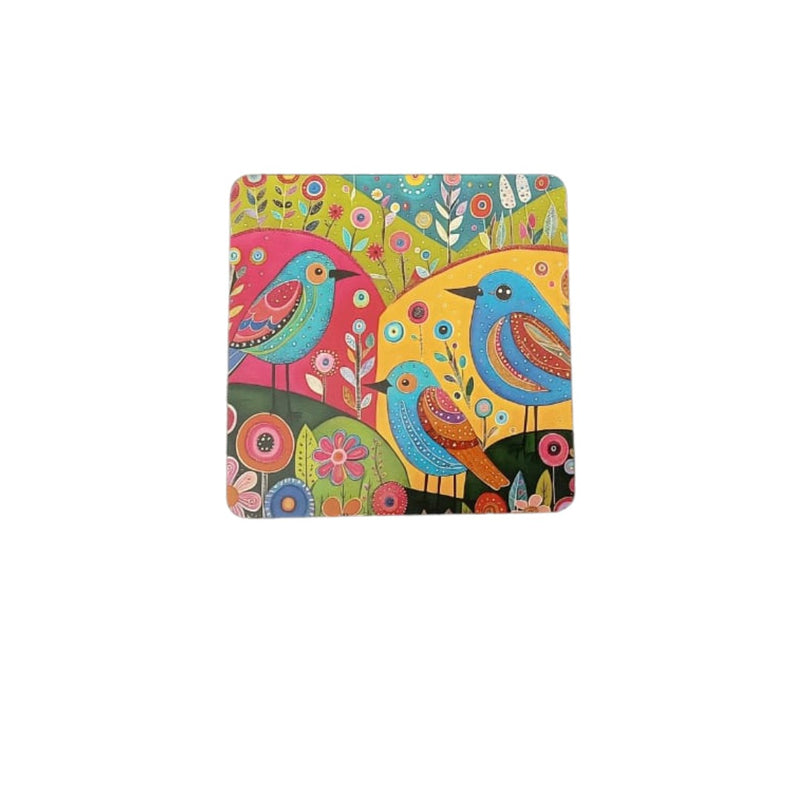 Elegant Print MDF Coaster – Stylish & Durable Design (Set of 4)