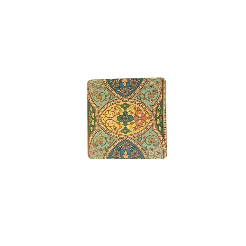 Elegant Print MDF Coaster – Stylish & Durable Design (Set of 4)