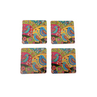 Elegant Print MDF Coaster – Stylish & Durable Design (Set of 4)