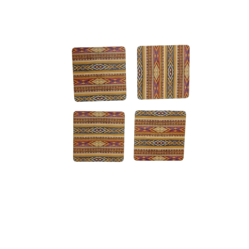 Elegant Print MDF Coaster – Stylish & Durable Design(Set of 4)