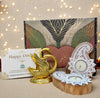 Diwali Gift Box – Swan Tissue Holder +  Wooden Diya Combo