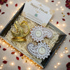 Diwali Gift Box – Swan Tissue Holder +  Wooden Diya Combo