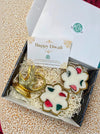 Diwali Gift Box – Swan Tissue Holder +  Metal Wax Diya Combo