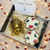 Diwali Gift Box – Durga Face & Metal Wax Diya Combo