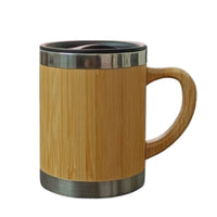 Eco-Friendly Bamboo Coffee Mug with Stainless Steel Inner & Handle