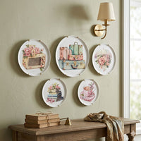 Decorative Metal Wall Plates Set of 5
