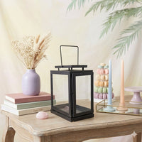 Black Metal Aroma Lamp | Contemporary Lantern for Home Decor