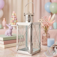 Nickel Metal Aroma Lamp | Contemporary Lantern for Home Decor