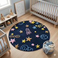 Space Print Hand-Tufted Carpet