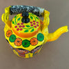 Decorative Yellow Kettle | Hand Painted Home & Garden Decor