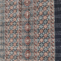 Ajrakh with Kantha Bedcover | Artisan-Made 100% Cotton Bedspread