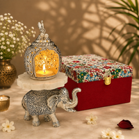 Silver Plated Elephant Tealight Holder