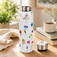 Traditional Design Handcrafted Eco-Friendly Meenakari Steel Bottle(1L)