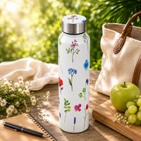 Traditional Design Handcrafted Eco-Friendly Meenakari Steel Bottle(1L)
