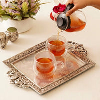 Silver Plated Rectangle Tray | Elegant Serving & Decorative Tray for Home & Dining