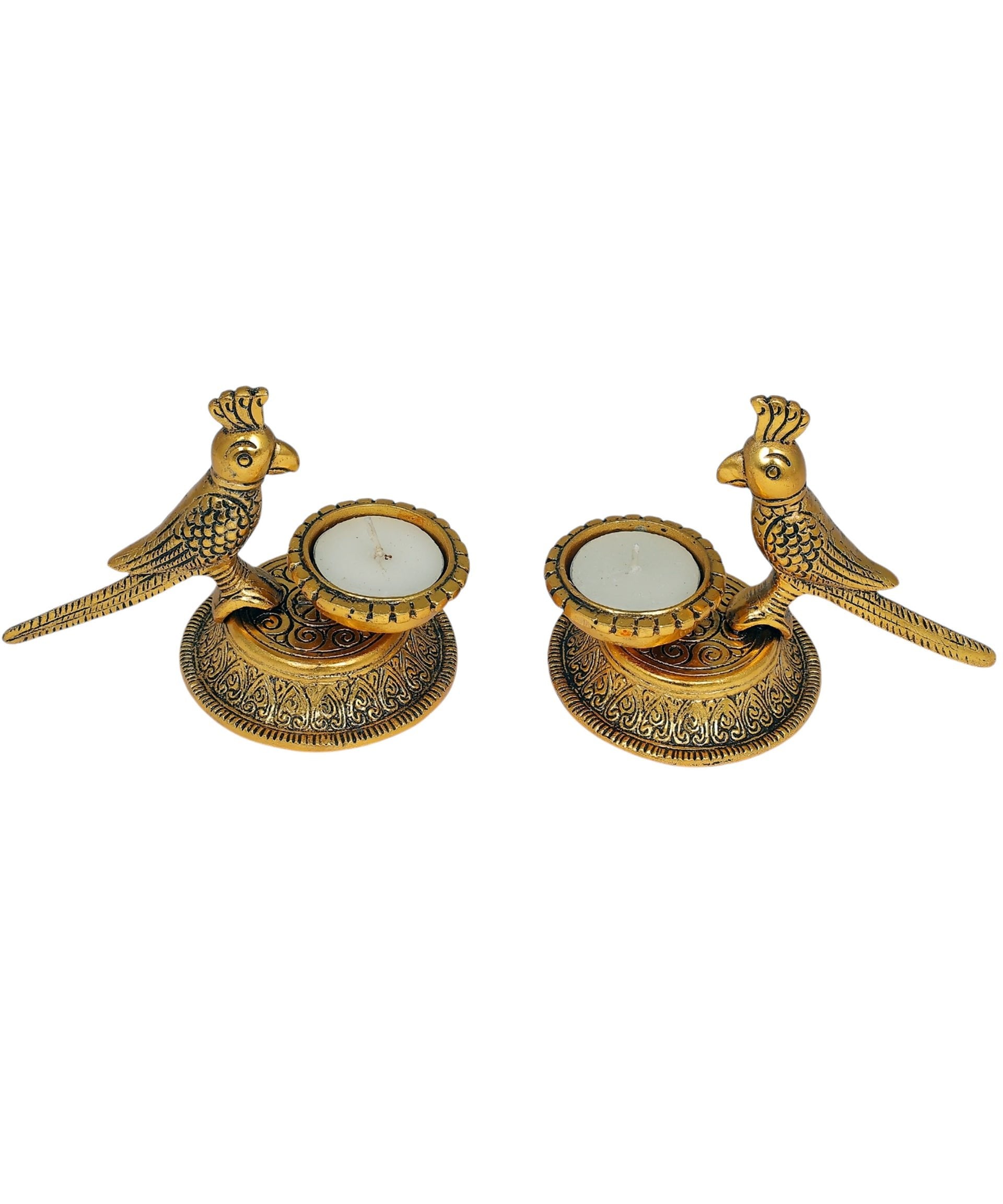 Parrot Tealight Holders Set of 2