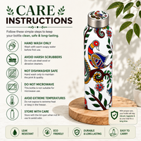 Traditional Design Handcrafted Eco-Friendly Meenakari Steel Bottle(1L)