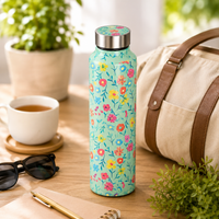Traditional Design Handcrafted Eco-Friendly Meenakari Steel Bottle(1L)