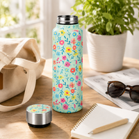 Traditional Design Handcrafted Eco-Friendly Meenakari Steel Bottle(1L)