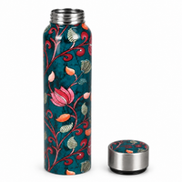 Traditional Design Handcrafted Eco-Friendly Meenakari Steel Bottle(1L)