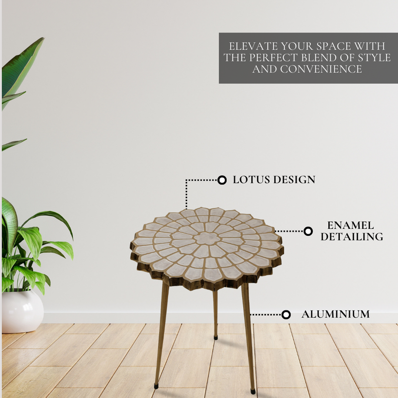 Handcrafted Lotus Center Coffee Tables | Set of 2 for Contemporary Home Decor